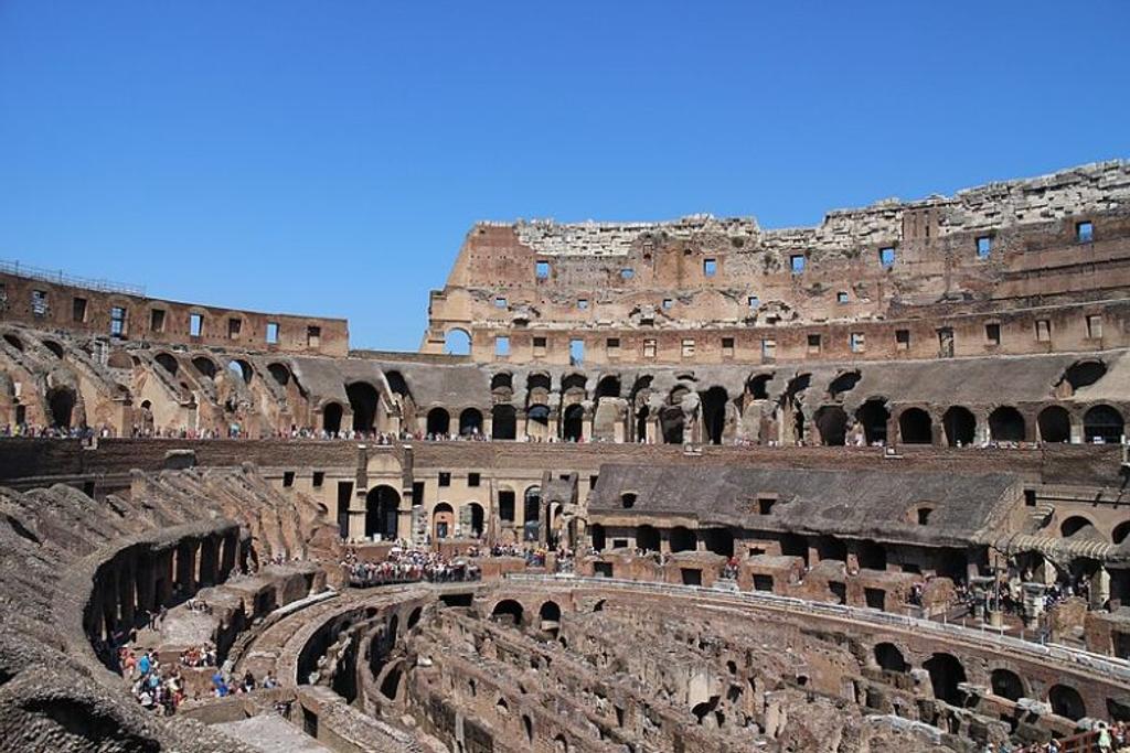 Roman Colosseum then now