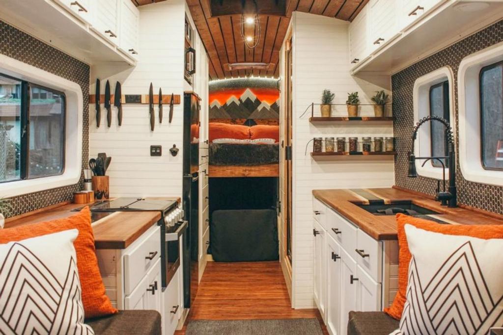bus transformed into home